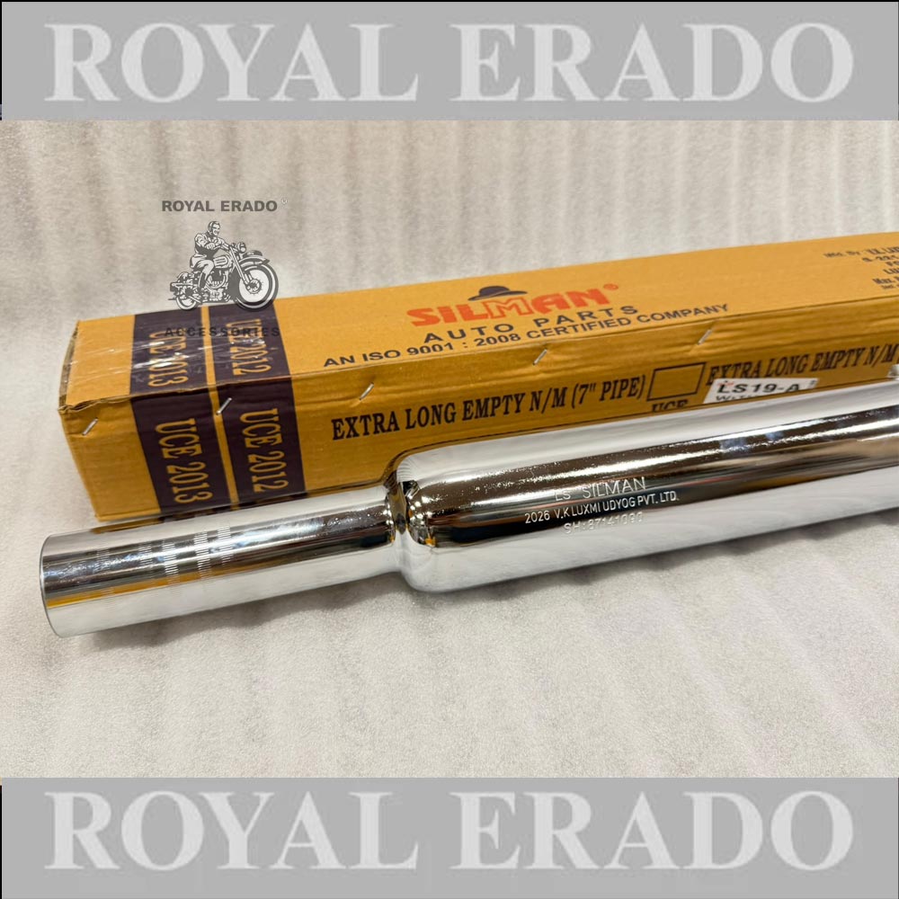 Silman Company Long Punjab Silencer Chrome Exhaust Free Low Loud Sound For Classic Electra Standard Bs-3 Bs-4