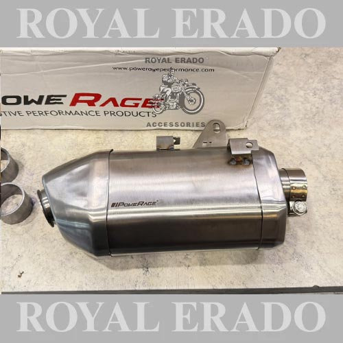 Powerrage Slip-on Exhaust With De-cat Pipe Bend Pipe For Royal Enfield Himalayan 450 – Stainless Steel Performance Muffler Exhaust Silence