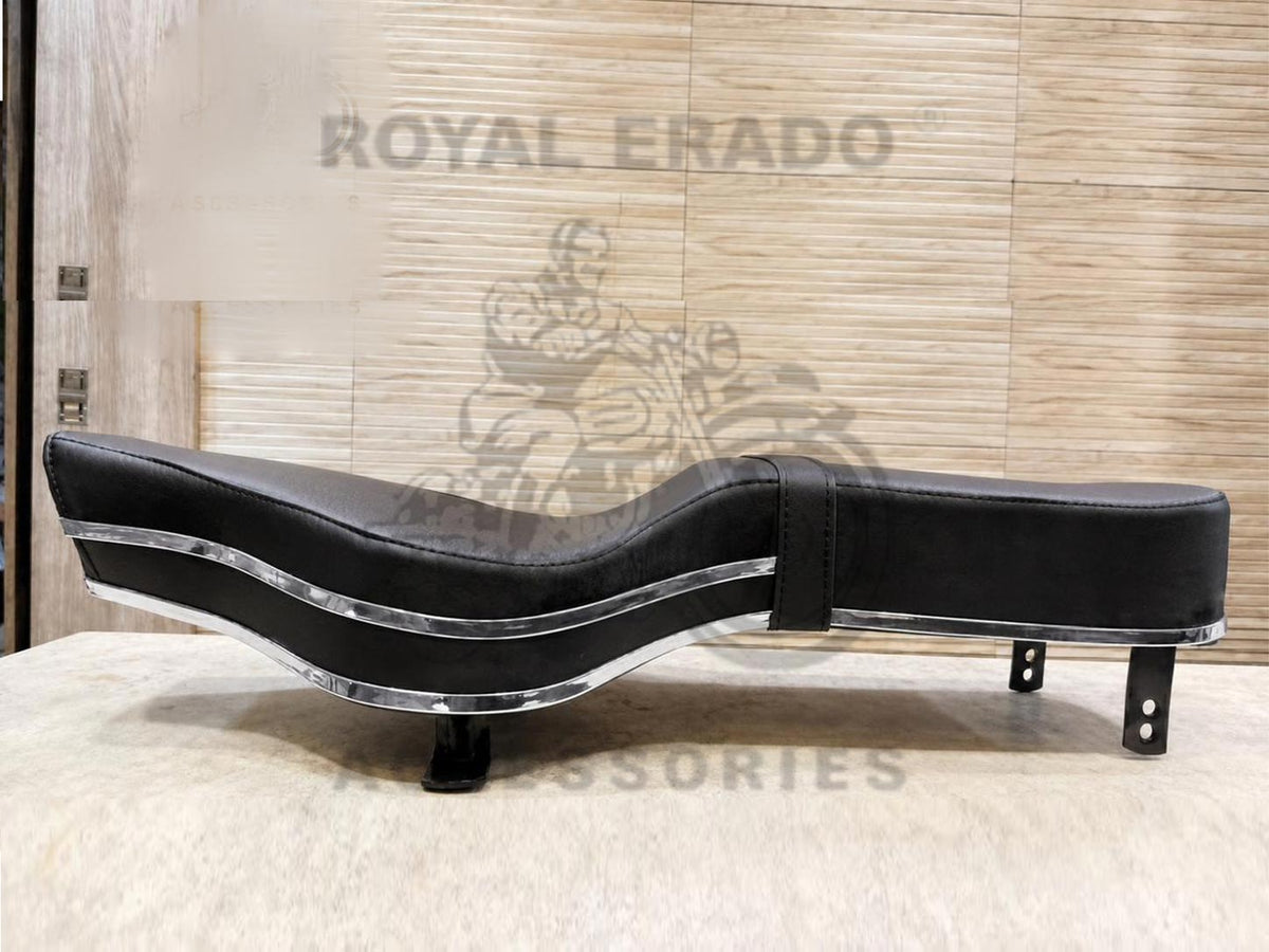 Royal Enfield Seat With Chrome Double Beading For Classic Electra Standard