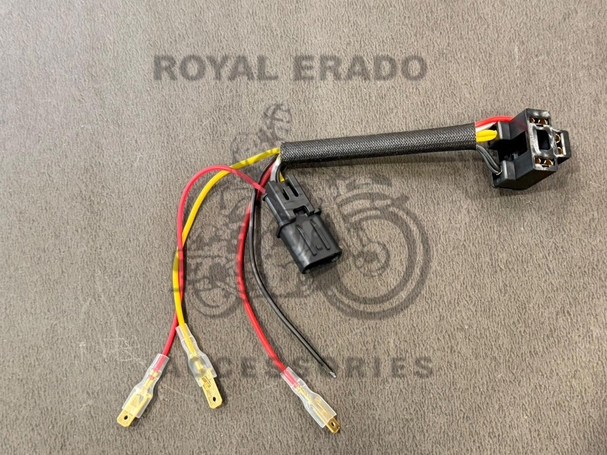 Hjg Headlight Coupler Harness For New Royal Enfield Motorcycles 4-PIN Re Male To H4 Female Headlight Adapter Coupler For Royal Enfield | Plug-and-play Wiring Harness Converter For Classic 350 Reborn