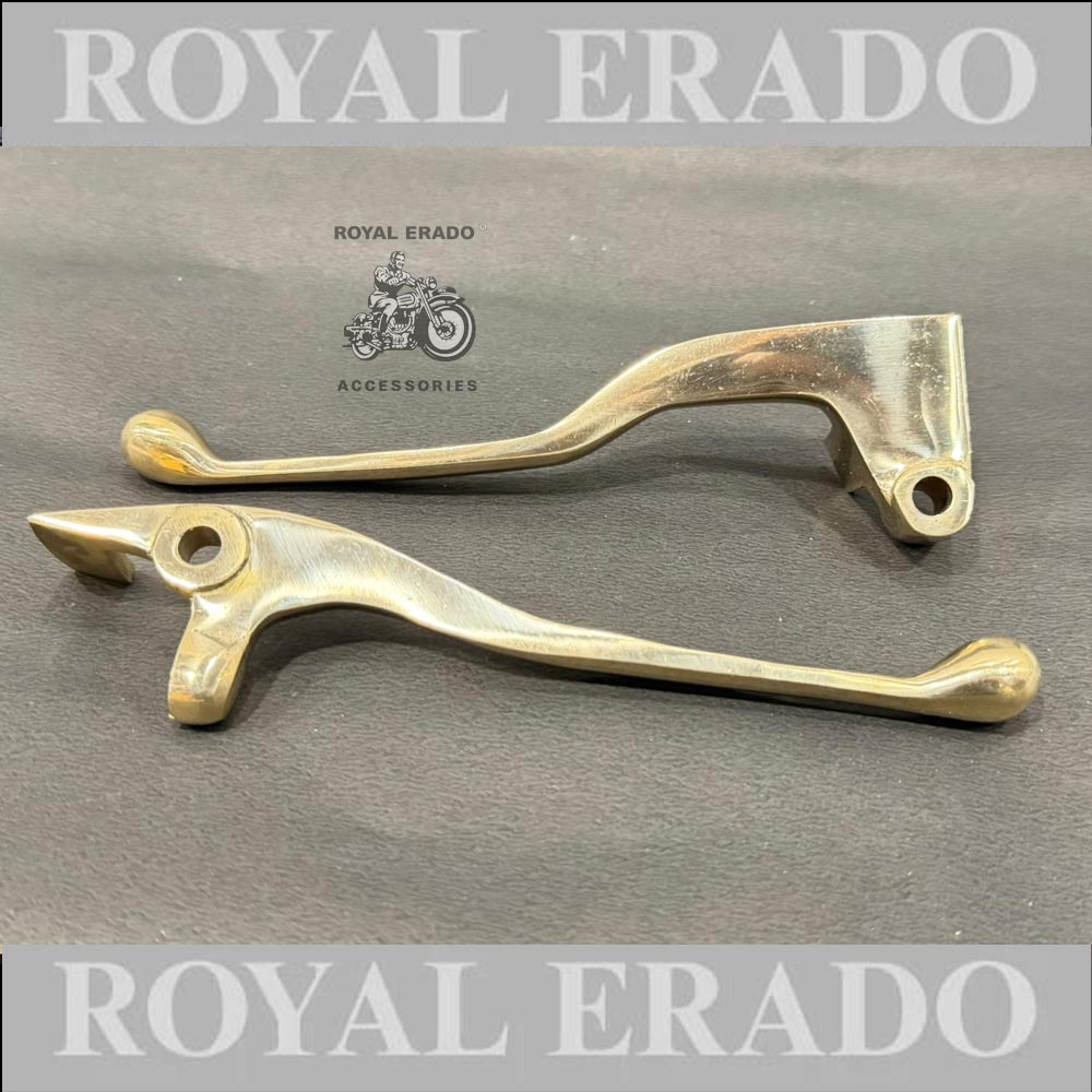Royal Enfield Electra Standard vintage G2 style KB type non-disc clutch & brake lever in brass
