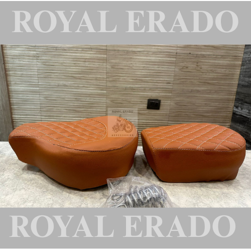 Royal Enfield Classic (BS3, BS4) Electra standard vintage g2 1962 old model bullet 350 comfortable tan seat with spring.