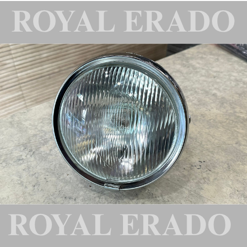 Royal enfield vintage g2 1962 old model bullet 350 standard electra and classic , Thunderbird old model style head light in chrome  with ampmeter and head light switch