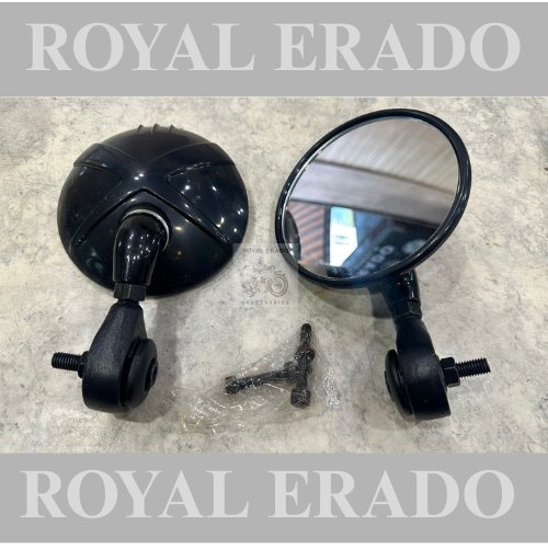 Royal enfield black bar end mirror for classic electra standard Jawa