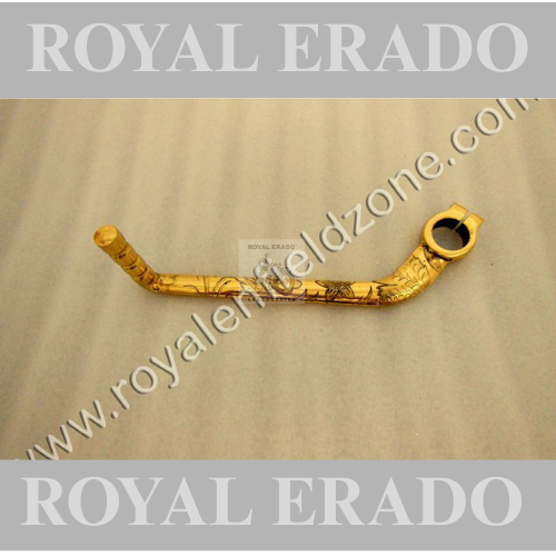 Royal Enfield engraved laser etching brass gear lever for vintage g2 1962 old model Bullet 350 standard Electra cast iron engine CI engine.