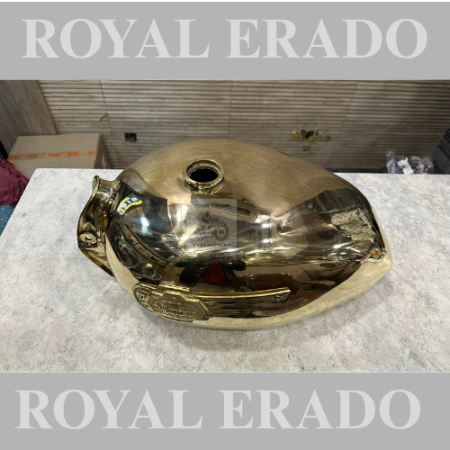 Royal enfield classic electra standard vintage g2 1962 old model bullet brass tank with brass royal enfield monogram