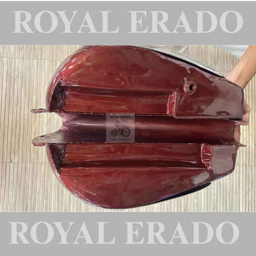 Royal Enfield Vintage G2 1962 Old Model Style Bullet 350 Tank With Side Plate And Monogram In Meahron Colour Can Fit To Classic Electra Standard