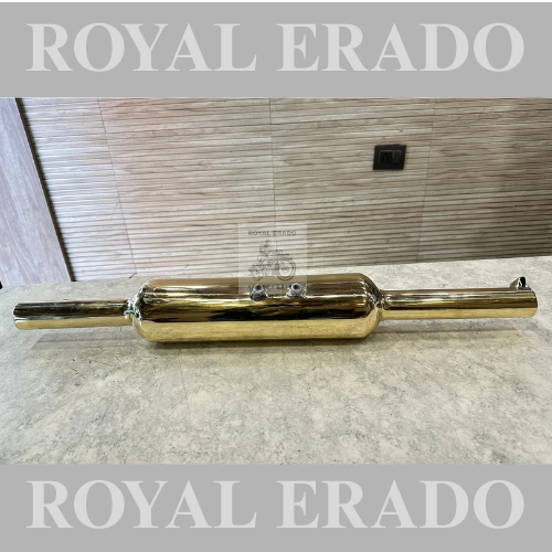 Royal enfield vintage g2 1962 model old bullet classic electra standard brass indori or punjab short bottle silencer exhaust