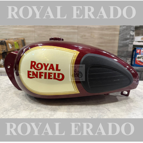 Royal Enfield classic bs-3 be-4 fuel tank petrol tank in Mehroon colour with knee pad s
