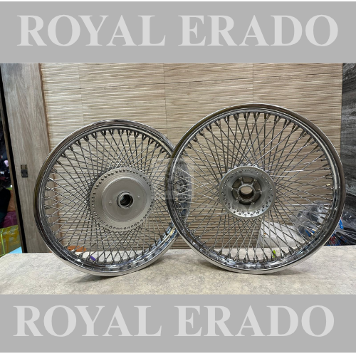 Royal enfield classic electra standard bs-3 bs-4 vintage g2 1962 old model bullet 350 100 spoke chrome wheel rim harley design wheels