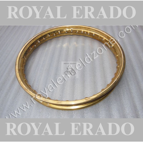 Royal Enfield vintage g2 1962 old model Bullet 350 cast iron engine ci engine Classic (BS3, BS4) electra standard reborn battalion golden coating brass coating wheel rim set 2 pieces.