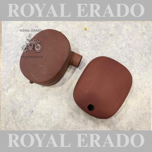 Oval Air Filter Box & Battery Cover Oval With Stand For Vintage G2 1962 Old Model Bullet 350 For Cast Iron Engine Standard 350 Electra 350 (CI Engine )