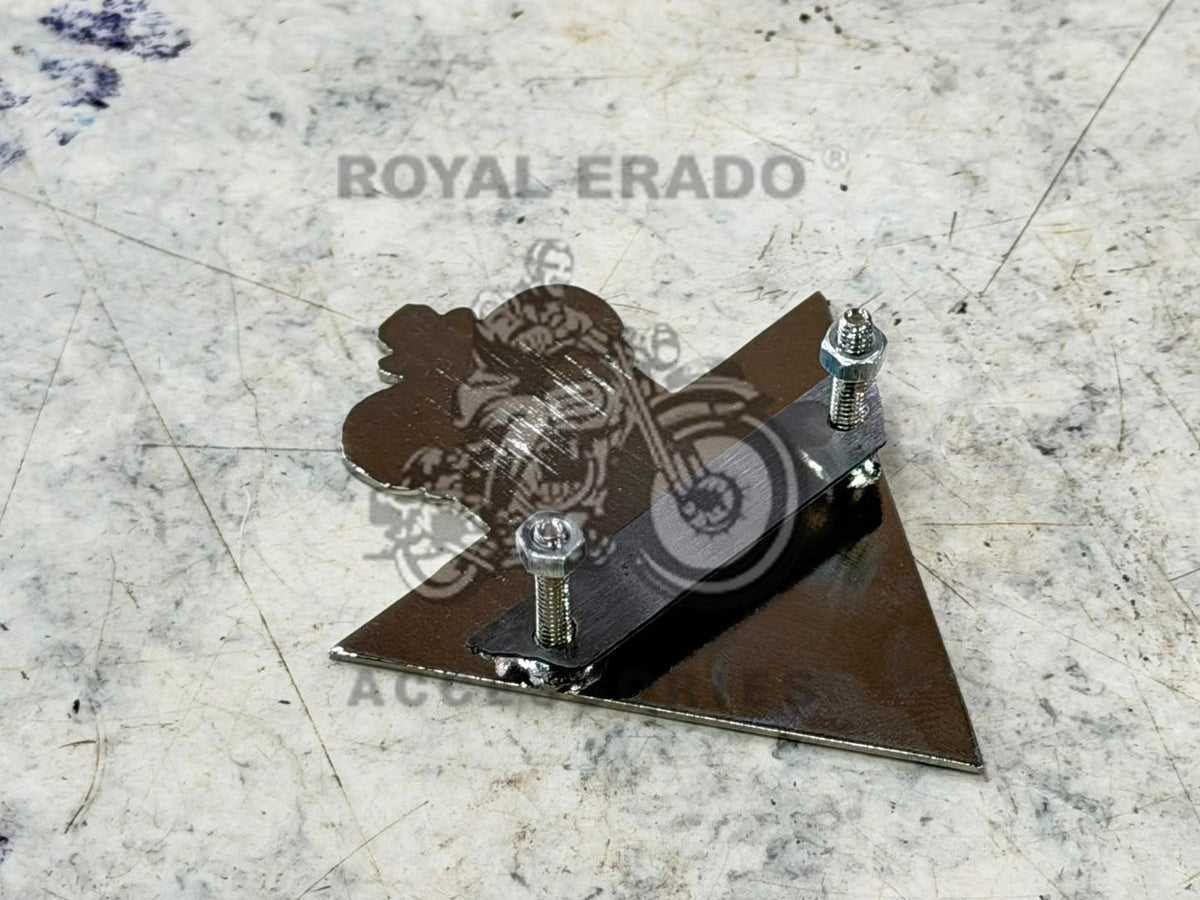 Made In England, British England Crown Badge Monogram Emblem, Fit To Tool Box Air Filter Box & Battery Cover For Vintage. G2 1962 Old Model Bullet 350 Standard Electra Reborn Classic Battalion