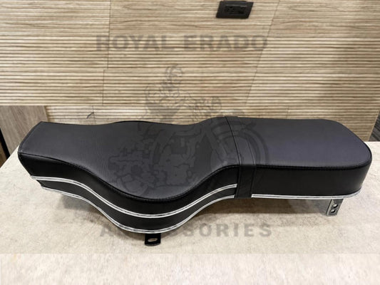 Royal Enfield Seat With Chrome Double Beading For Classic Electra Standard