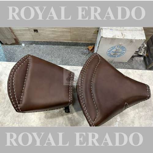 Royal enfield g2 vintage 1962 old model bullet  style brown leather seat seat with leather seat cover for electra and standard