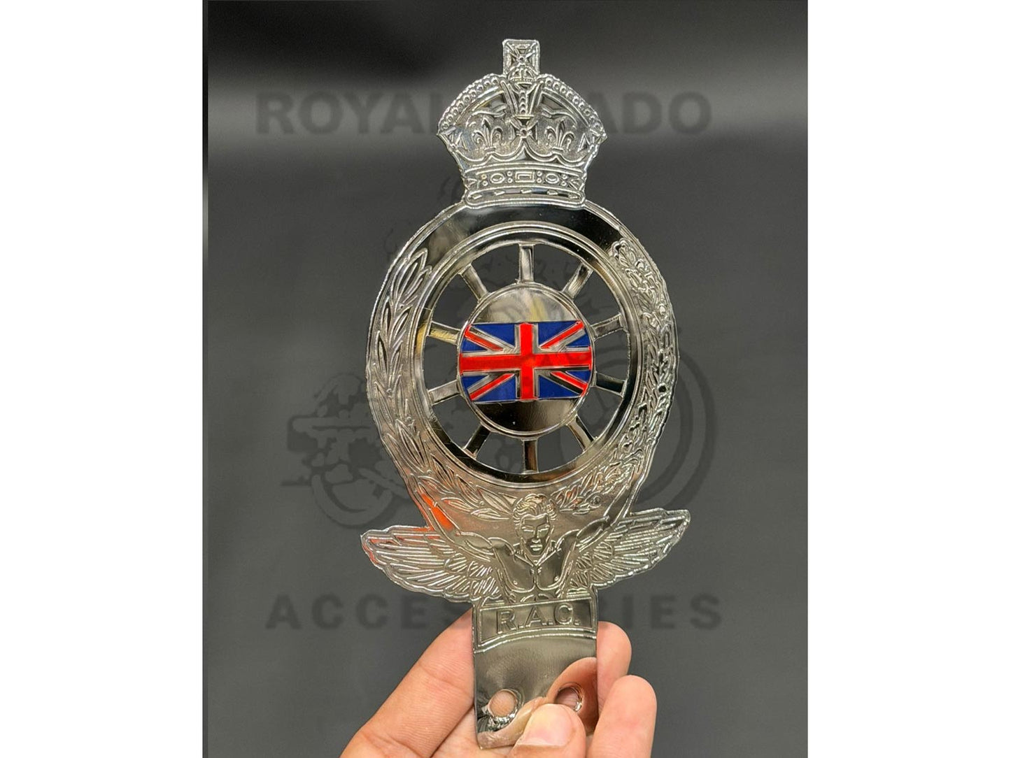Vintage Bsa Norton Triumph Royal Enfield Vintage G2 1962 Old Model Bullet 350 Crown British England Rac Badge Emblem / Royal Automobile Club Badge