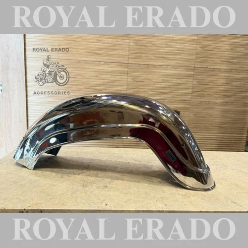 Royal Enfield Standard 350 Chrome Rear Mudguards To Give A Vintage G2 1962-style Look To Your Bike