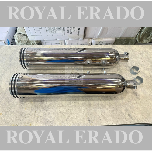 Royal Enfield super meteor 650  raptor performance  exhaust in stainless steel non rustable with db killer