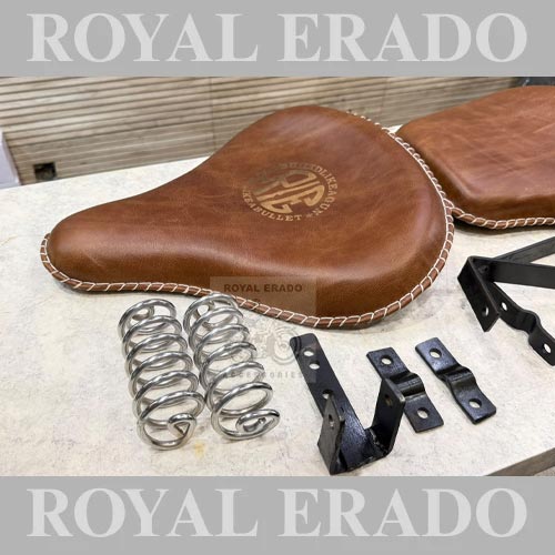 Vintage G2 1962 Old Model Bullet 350 Arjun Reddy Kabir Singh Leather Seat In Brown For Royal Enfield Classic Electra Standard Reborn Classic