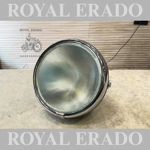 8" G2 Headlight With Ammeter & Head Light Switch For Vintage Bsa Norton Triumph Royal Enfield Vintage G2 1962 Old Model Bullet 350 Standard
