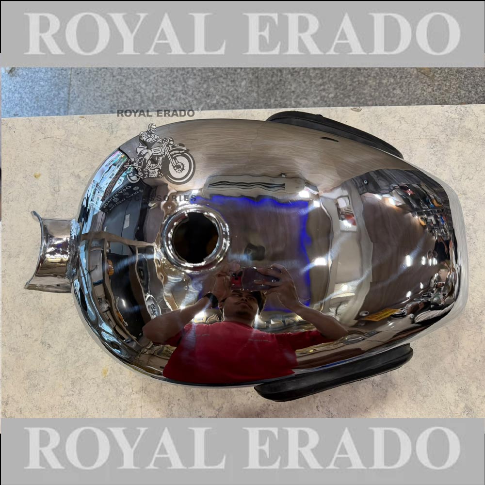 Royal Enfield Chrome Tank 14 Litres With Knee Pads For  Vintage G2 1962 Old Model Bullet 350 Classic Electra Standard