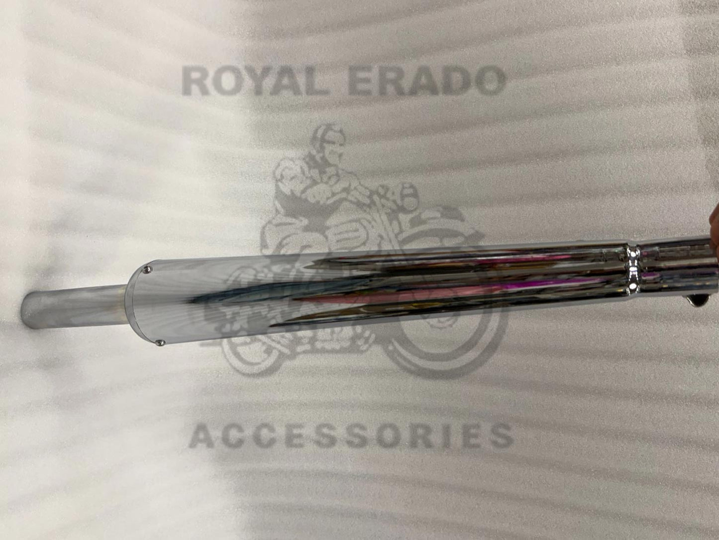 Goldstar Silencer In Chrome With BASE Sound For Royal Enfield Classic Electra Standard, Reborn Classic Battalion Standard, Vintage G2 1962 Old Model, Bullet 350