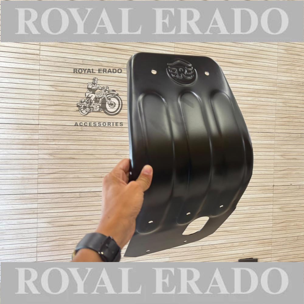 Royal Enfield Reborn Classic , New Standard Battalion , Meteor 350 Aluminium Sump Guard In Black