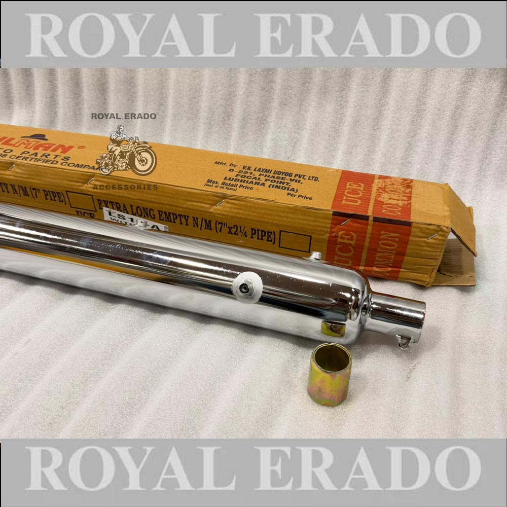 Silman Company Long Punjab Silencer Chrome Exhaust Free Low Loud Sound For Classic Electra Standard Bs-3 Bs-4