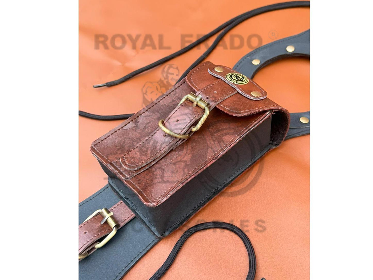 Tank Tidy Tank Cover Strap With Bag Pouch Compatible With Royal Enfield All Models: Classic Electra, Standard Gt 650, Meteor 350, Super Meteor 650, Reborn Classic, And Emered Battalion (Not-leather)