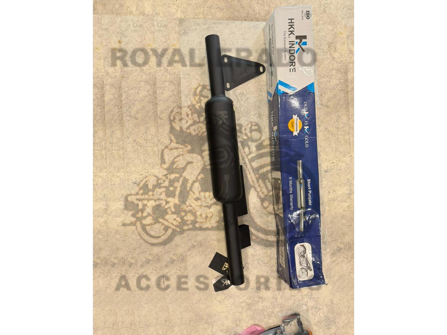 Hk-indore Company Punjab Free-flow Loud Sound Black Silencer Exhaust For Royal Enfield Bs-3, Bs-4, Bs-6, Classic Electra & Standard
