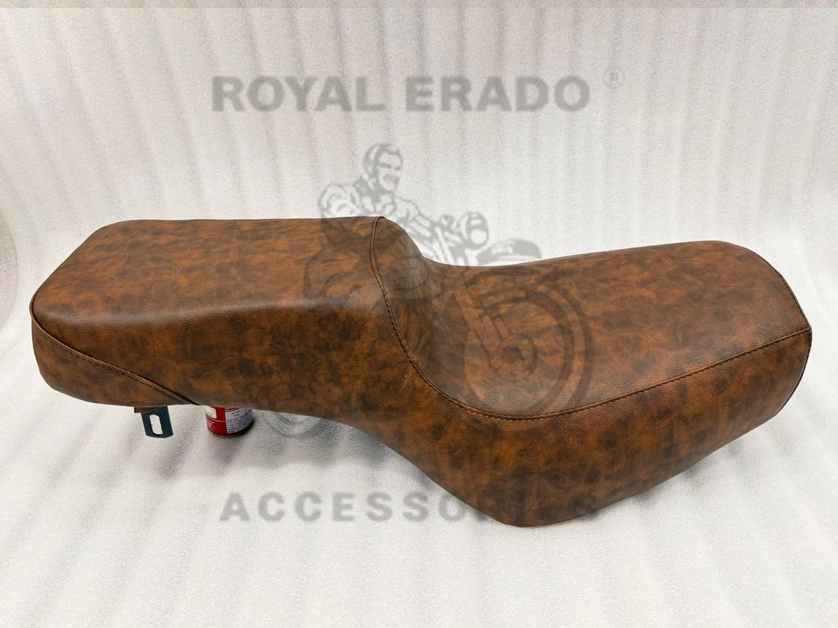 Rustic brown colour, comfortable seat for Royal Enfield Classic Electra Standard Vintage G2 1962 old model Bullet 350
