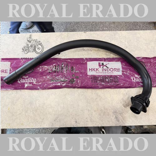 Royal Enfield Classic Electra Standard Bs-3 Bs-4 Hk Company Free Flow C-type Bend Pipe In Black Colour