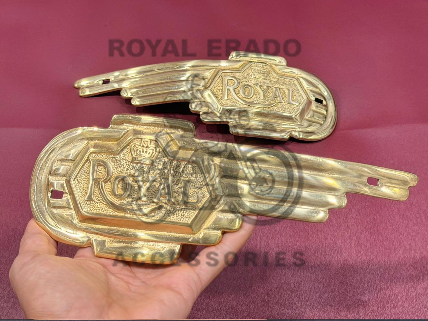 Brass Heavy Royal Tank Monogram For Royal Enfield Standard Vintage G2 1962 Old Model Bullet 350