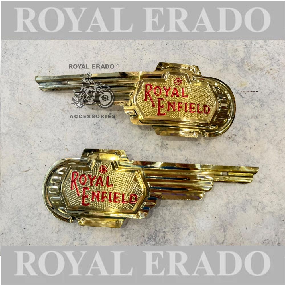 Royal enfield vintage g2 1962 old model bullet 350 standard tank monogram in brass