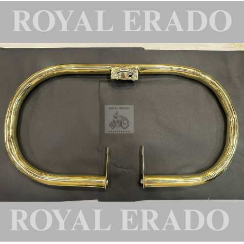 Royal enfield brass oval leg guard for classic electra standard reborn battalion