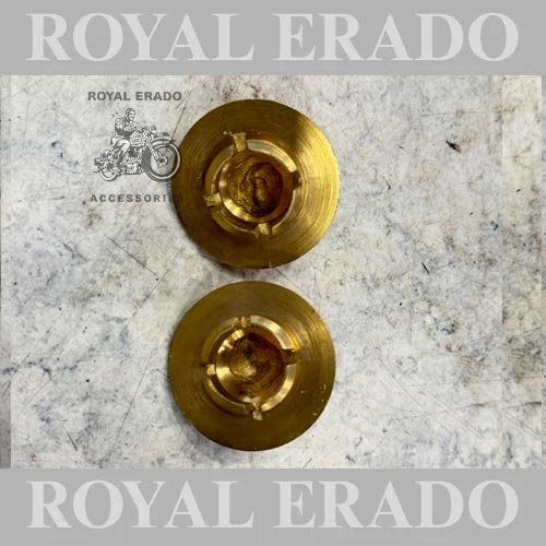 Brass Swing Arm Cap Nut Lion Face Suspension Cap Badges For Royal Enfield Classic, Standard And Electra Uce Model Bs-3 Bs-4