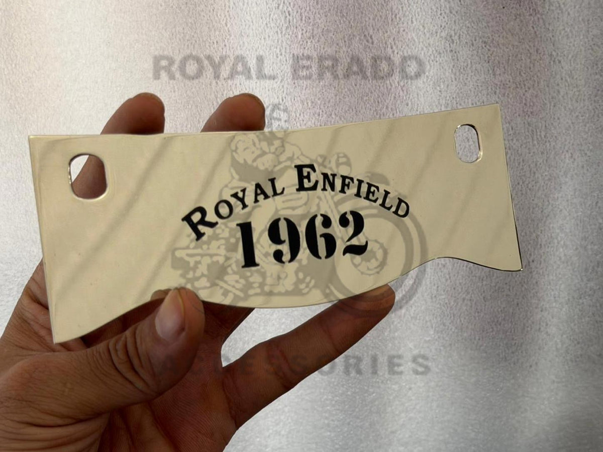 Vintage G2 1962 Old Model Standard Bullet 350 Royal Enfield 1962 Written Crown Plate Number Plate