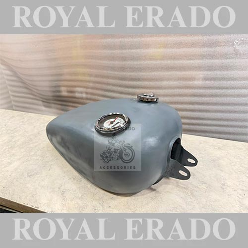Harley Davidson 883 Style Bobber Tank With Built-In Meter For Royal Enfield Classic Electra, Standard, Thunderbird