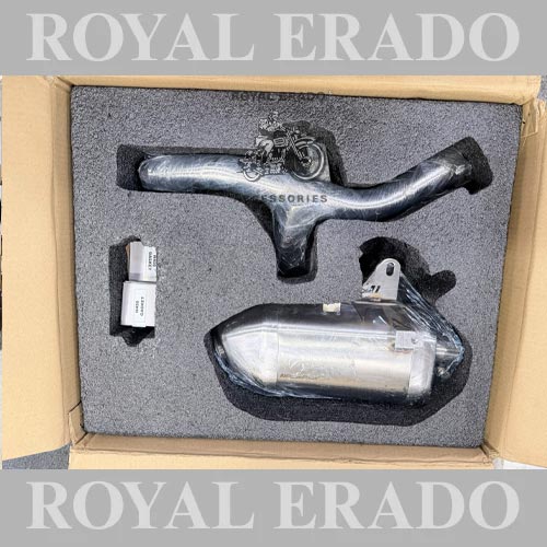 Powerrage Slip-on Exhaust With De-cat Pipe Bend Pipe For Royal Enfield Himalayan 450 – Stainless Steel Performance Muffler Exhaust Silence