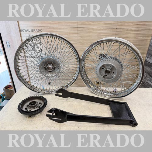 Harley 883-style Bobber Conversion Kit With Multi-spoke Wheel 18" Rim For Rear 150 Number Tyre, With Broad Swing Arm And Chain Sprocket For Classic Electra Standard Thunderbird
