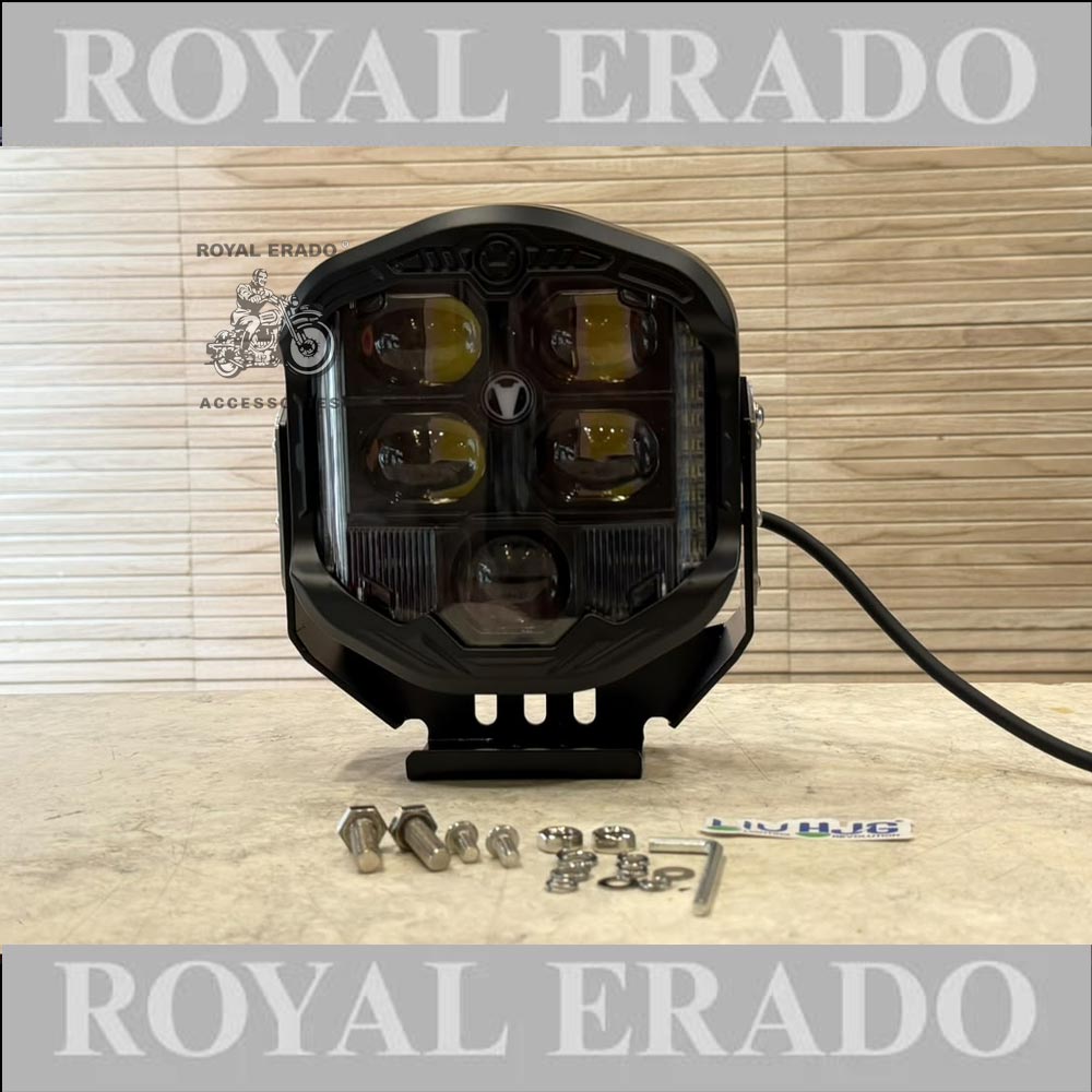 Harley Bobber-style LED Headlight For All Bikes: Royal Enfield Classic, Electra, Standard, Thunderbird, Shotgun, Super Meteor 650,  Interceptor And Continental Gt 650