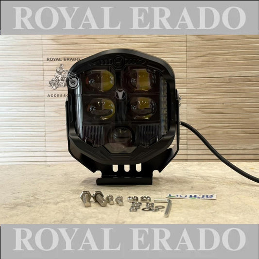 Harley Bobber-style LED Headlight For All Bikes: Royal Enfield Classic, Electra, Standard, Thunderbird, Shotgun, Super Meteor 650,  Interceptor And Continental Gt 650