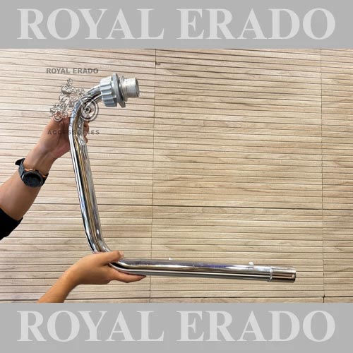 Royal Enfield Bs-3 Bs-4 Chrome Bend Pipe L-type For Classic Electra Standard Hkk Indore Company Free-flow Loud Sound