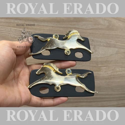 Brass Horse Logo For Royal Enfield Classic Electra Standard Seat Vintage G2 1962 Old Model Bullet 350