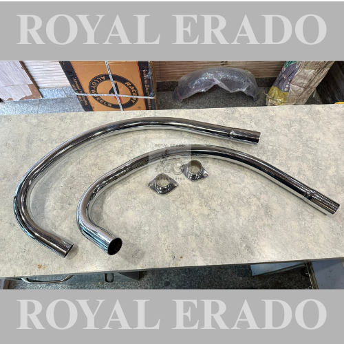 Royal enfield classic electra standard left and right bend pipe for double boar royal enfield