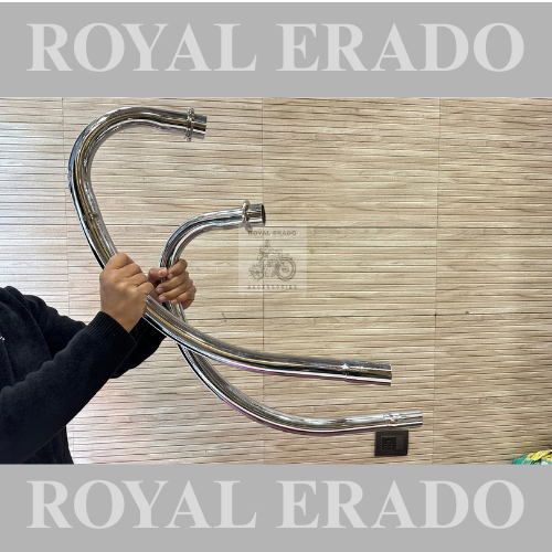 Royal enfield classic electra standard left and right bend pipe for double boar royal enfield