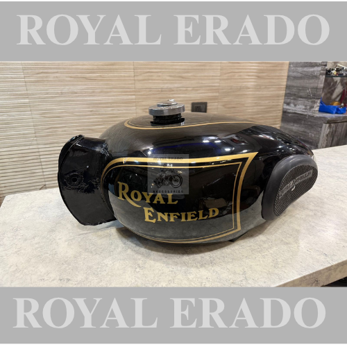 Royal enfield black big tank 18 to 20 litter  with knee pad vintage g2 1962 old model bullet 350 standard classic electra