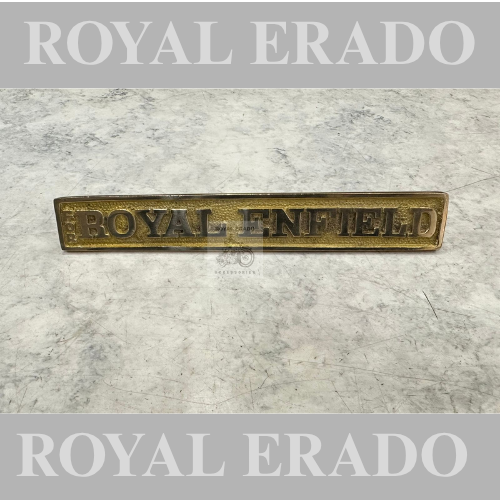 Royal Enfield Vintage G2 1962 Old Model Bullet 350, Standard, Electra, Classic, Reborn, Battalion, Meteor, Hunter 350, And Super Meteor Brass Rear Number Plate Monogram Logo Patti