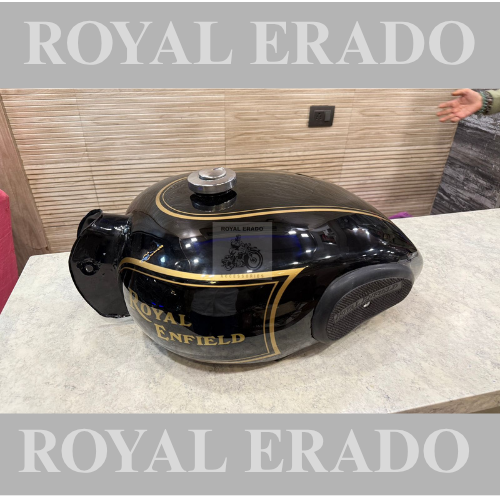 Royal enfield black big tank 18 to 20 litter  with knee pad vintage g2 1962 old model bullet 350 standard classic electra