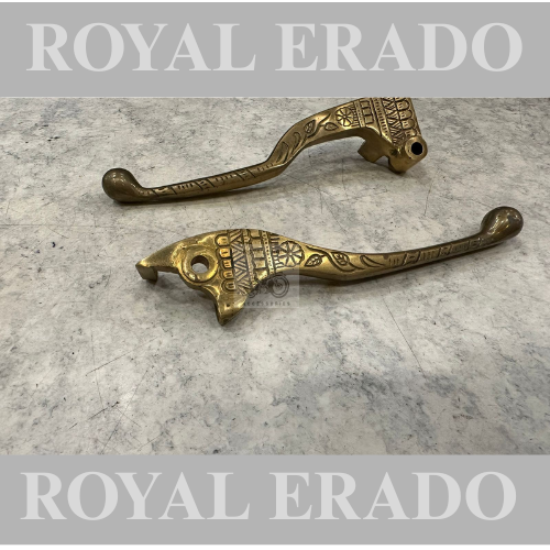 Royal enfield old model lever in brass with engraving antique design for standard vintage g2 1962 bullet 350